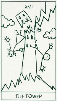  - Stick Figure Tarot -  - The Tower