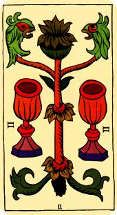  - Marseilles Tarot - ʥ - Two Of Cups