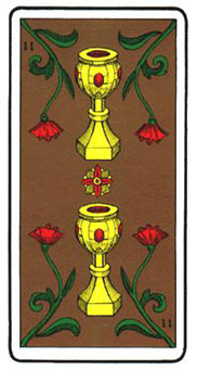 ˹ - Oswald Wirth Tarot - ʥ - Two Of Cups