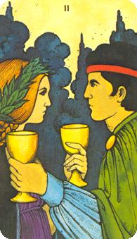 Ħ - Morgan-Greer Tarot - ʥ - Two Of Cups