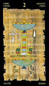  - Egyptian Tarot - ʥ - Two Of Cups