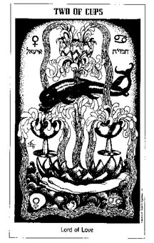 ʿ - The Hermetic Tarot - ʥ - Two Of Cups