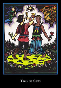 羫 - The World Spirit Tarot - ʥ - Two Of Cups