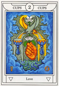 ƽ - Golden Dawn Magical Tarot - ʥ - Two Of Cups