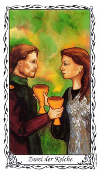 ޵ - Das Hudes Tarot - ʥ - Two Of Cups