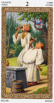 ³ - Tarot of Druids - ʥ - Two Of Cups