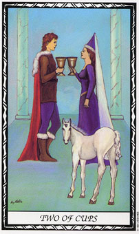  - Unicorn Tarot - ʥ - Two Of Cups