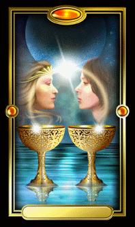 Ѥ - Gilded Tarot - ʥ - Two Of Cups