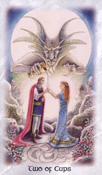  - The Celtic Dragon Tarot - ʥ - Two Of Cups