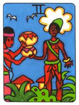  - African Tarot - ʥ - Two Of Cups