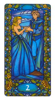  - Art Nouveau Tarot - ʥ - Two Of Cups