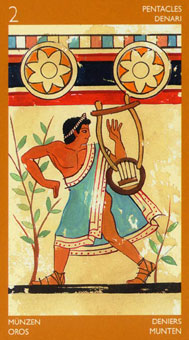 ³ - Etruscan Tarot - ǮҶ - Two Of Pentacles