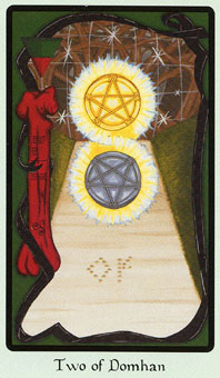  - Faery Wicca Tarot - ǮҶ - Two Of Pentacles