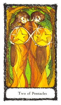 ʥõ - Sacred Rose Tarot - ǮҶ - Two Of Pentacles