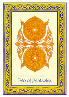 ̩ʼ - Royal Thai Tarot - ǮҶ - Two Of Pentacles