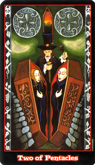 Ѫ - Vampire Tarot - ǮҶ - Two Of Pentacles