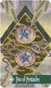 ÷ - Zerner Farber Tarot - ǮҶ - Two Of Pentacles