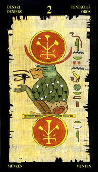  - Egyptian Tarot - ǮҶ - Two Of Pentacles