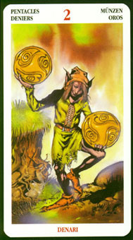  - Celtic Tarot - ǮҶ - Two Of Pentacles