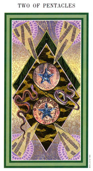 Ȼ - The Enchanted Tarot - ǮҶ - Two Of Pentacles