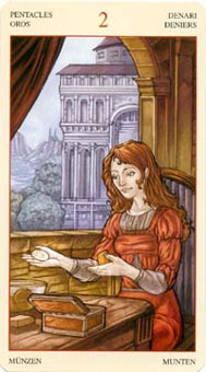 ɯ - Mona Lisa Tarot - ǮҶ - Two Of Pentacles