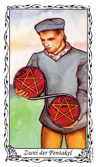 ޵ - Das Hudes Tarot - ǮҶ - Two Of Pentacles