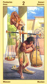 ˹ - Ramses Tarot of Eternity - ǮҶ - Two Of Pentacles