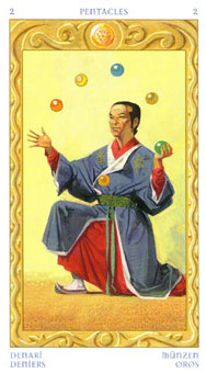 ֮ - Tarot of the Journey to the Orient - ǮҶ - Two Of Pentacles