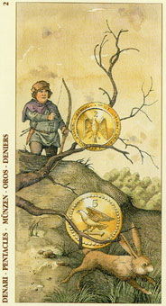 Ŷ - Tarot of Durer - ǮҶ - Two Of Pentacles