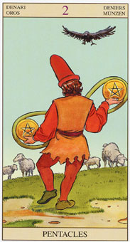 ӽΰ - Tarot of the New Vision - ǮҶ - Two Of Pentacles