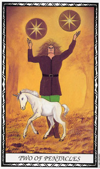  - Unicorn Tarot - ǮҶ - Two Of Pentacles