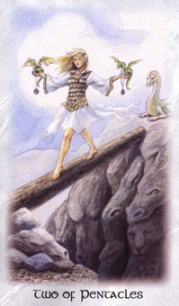  - The Celtic Dragon Tarot - ǮҶ - Two Of Pentacles