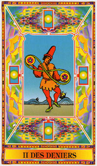 ʯΰ - Diamond Tarot - ǮҶ - Two Of Pentacles