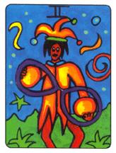  - African Tarot - ǮҶ - Two Of Pentacles