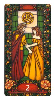  - Art Nouveau Tarot - ǮҶ - Two Of Pentacles