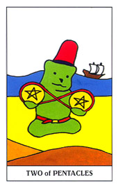 С - Gummy Bear Tarot - ǮҶ - Two Of Pentacles