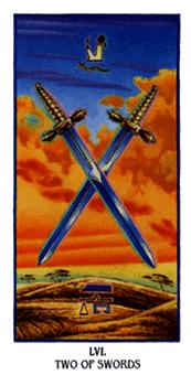  - Ibis Tarot -  - Two Of Swords