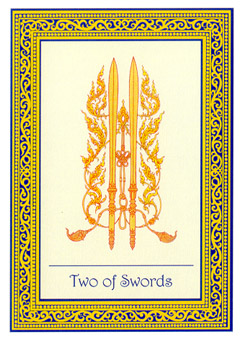 ̩ʼ - Royal Thai Tarot -  - Two Of Swords