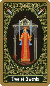  - Russian Tarot -  - Two Of Swords