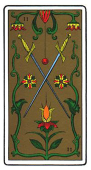 ˹ - Oswald Wirth Tarot -  - Two Of Swords