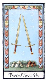 Ӣʼ - Old English Tarot -  - Two Of Swords