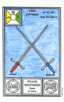 ħʽ - Tarot Of Ceremonial Magic -  - Two Of Swords