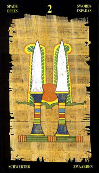  - Egyptian Tarot -  - Two Of Swords