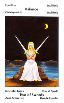 Űֿ - Barbara Walker Tarot -  - Two Of Swords