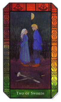 ʷʫ - Kalevala Tarot -  - Two Of Swords