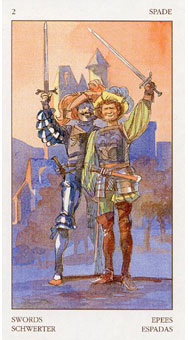 ո - Tarot of The Renaissance -  - Two Of Swords