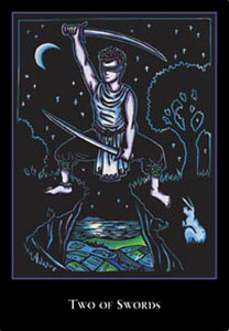 羫 - The World Spirit Tarot -  - Two Of Swords