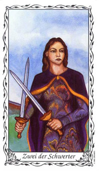 ޵ - Das Hudes Tarot -  - Two Of Swords