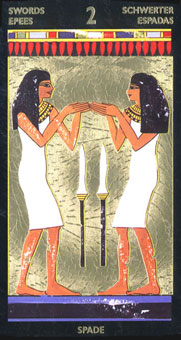  - Nefertaris Tarot -  - Two Of Swords