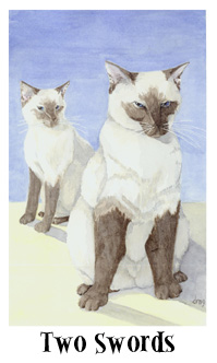 è - Cats Eye Tarot -  - Two Of Swords